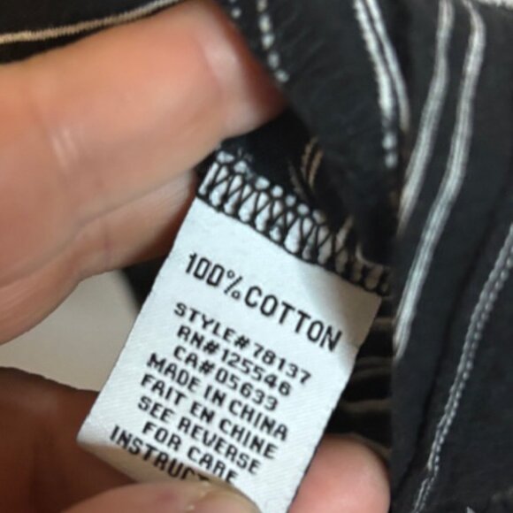 Habitat Clothes to Live in Blouse Women's Size 1X Abstract Stripes Black white - Picture 4 of 4